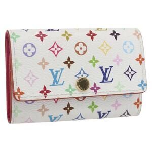 LOUIS VUITTON Multicolor Multicles 4 Key Case White M93731 LV Auth 157418SM